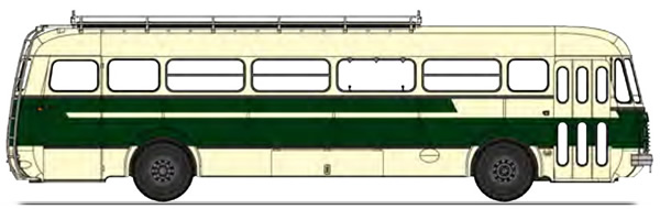 REE Modeles CB-124 - BUS R4190 Green and Cream - Transport Gras - Libos (47)